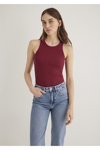 Mavi - Halter Yaka Bordo Basic Atlet 1612462-70430 Bordo