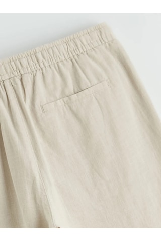 Lc Waikiki Bej Regular Fit Keten Görünümlü Erkek Pantolon