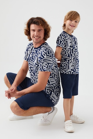 Arnetta Maze Lacivert Erkek Bermuda Takım 001