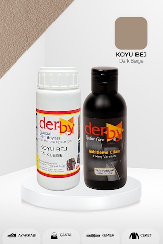 Derby Deri Mont Boyası ve Sabitleme Cilası 100 G Set