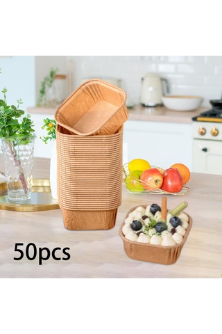 Suntek Yıldönümü Tatil Düğün Kahverengi Için 50x Cupcake