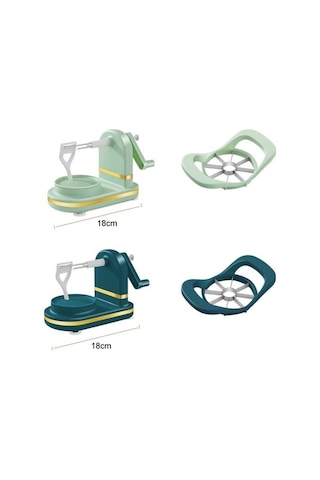 Pazly Cbtx El Kranklı Meyve Soyucu Elma Bölücü Dicer Koyu Yeşil, Küçük El Bölücü Koyu Yeşil