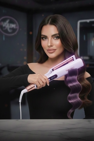 Volemı V-0098 Profesyonel Saç Maşası Color Care, 5x Renk Koruma, Keratin Yağlı Seramik Kaplama Dijital Isı Ayarlı Maşa