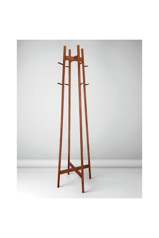 Ahşap Ayaklı Askılık Elbise Askısı Vestiyer 6015