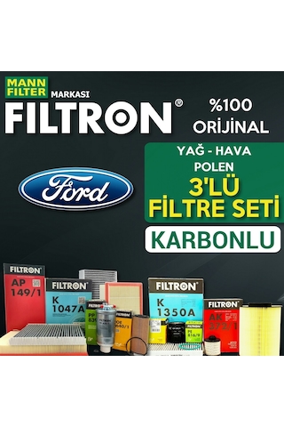 Ford Fiesta 1.25 1.4 1.6 Benzinli Filtron Filtre Seti 2009-2017