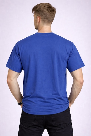 Herkesemoda Stay Young Detaylı Basic Erkek T-shirt Mavi
