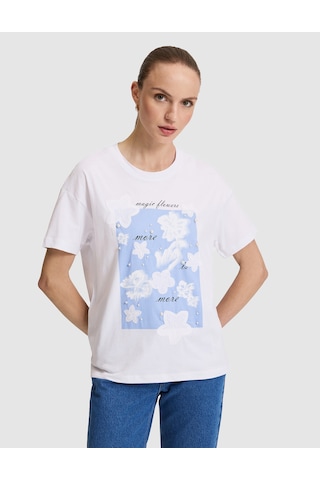 Pierre Cardin Kadın Beyaz Tişört 50323591-vr013