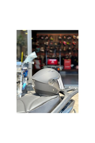 Güneş Vizörlü Mat Siyah Açık Kask