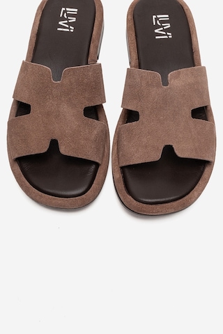 Luvishoes Brıo Vizon Süet Hakiki Deri Kadın Terlik
