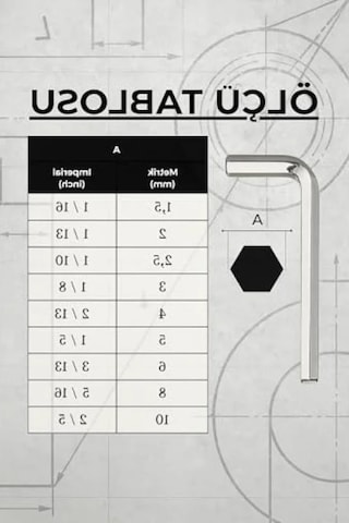 9 Parça Krom Kaplamalı Alyan Seti, Dayanıklı Çelik
