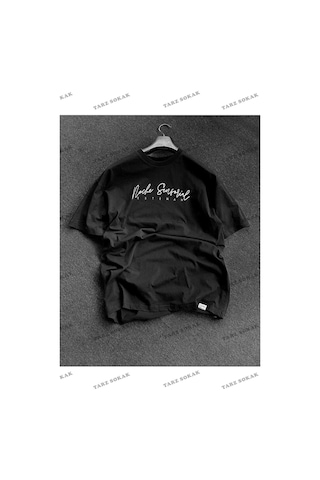 Startmore Unisex Beyaz Homage Baskılı Oversize Bisiklet Yaka Beyaz