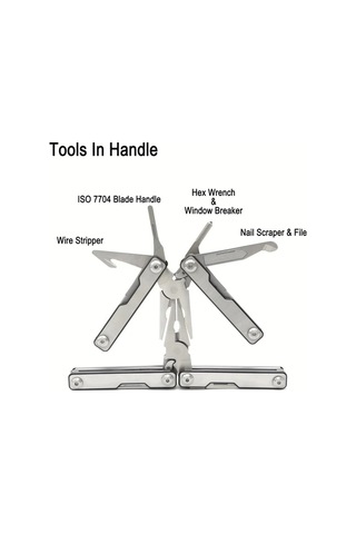 Xuweiwei Iso Bıçak Tutacağı Değiştirilebilir Bıçaklı Katlanabilir İğne Burun Pense Yüksek Hassasiyetli Paslanmaz Çelik Araba Tamir Aracı