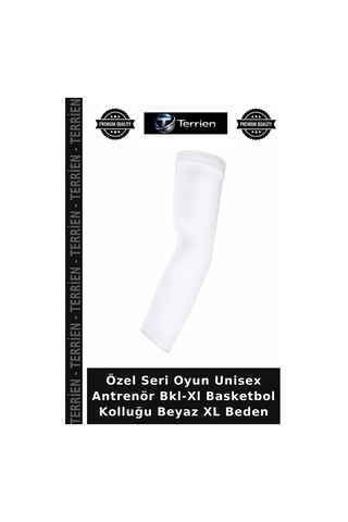 Özel Seri Oyun Unisex Antrenör Bkl-xl Basketbol Kolluğu Beyaz Xl Beden