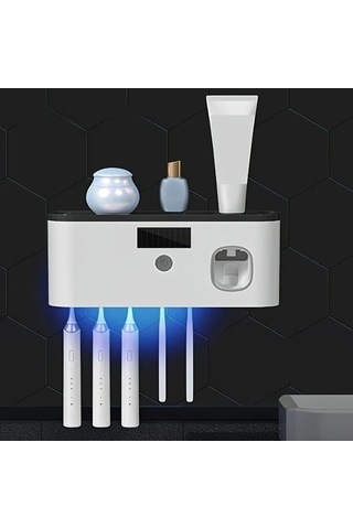 Fastbuy Challenger Akıllı Diş Fırçası Tutucu, Otomatik Macun Dağıtıcılı, Usb Şarjlı Beyaz, Uygun Her Kişi İçin Beyaz Beyaz