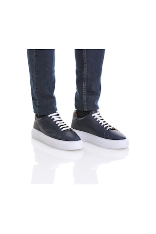 Hatemoğlu Lacivert Casual Bağcıklı Deri Sneakers 13213023c012 005 Lacivert