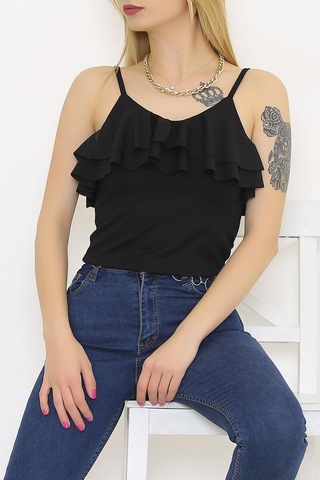 Zhlbutik Yaka Fırfırlı Bluz Atlet 001