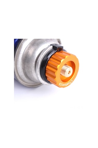 Shineyee Tomshoo Kamp Stovu Adaptörü Uzun Gaz Bünyesi İle Düz Gaz Bünyesi Arası Çevirici Bağlantı Parçası Turuncu