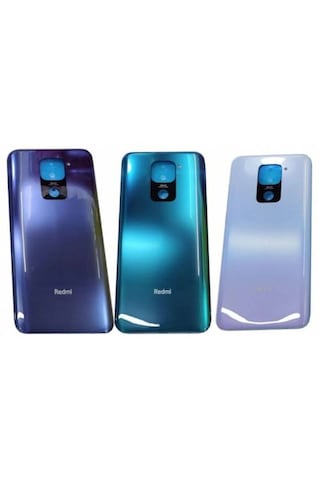 Xiaomi Redmi Note 9 Arka Pil Batarya Kapak Cam Senalstore - Mavi Mavi