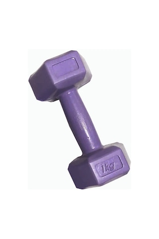 Leyaton Vinyl Kaplı Mor Dambıl 1 KG x 2 Adet