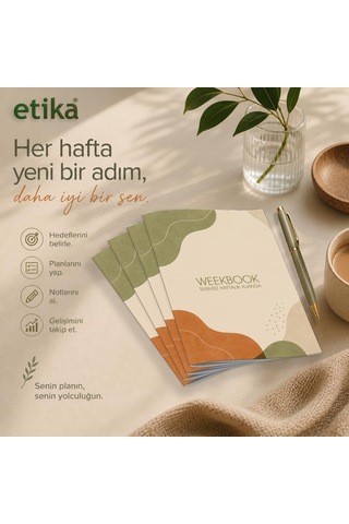 Lexroo Tarihsiz Ajanda 12x17 Cm Cep Boy 80 Sayfa Weekbook Çok Renkli