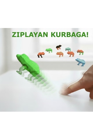 5'li Zıplayan Kurbağa Oyuncak Seti 3d Baskı Pla Karışık Renk Eğlenceli Oyun