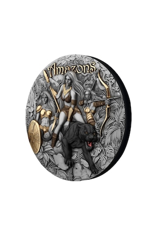 Agakulche Amazonlar Altın Kaplama Gümüş Sikke Coin