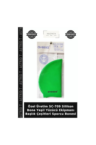 Özel Üretim Sc-709 Silikon Bone Yeşil Yüzücü Ekipmanı Başlık Çeşitleri Sporcu Bonesi