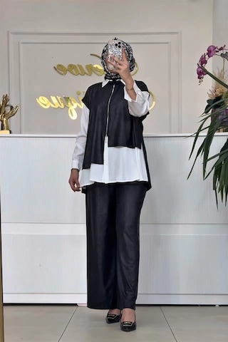 Nurcan Çetin 25616 Deri Takım Siyah