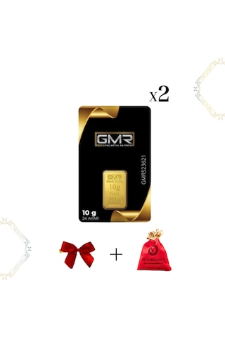 2 Adet 10 Gr 24 Ayar Altın Gmr
