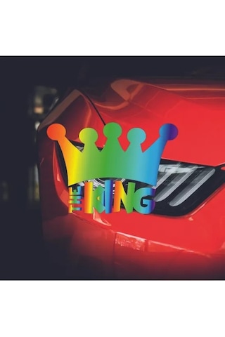The King Hologram Sticker Folyo
