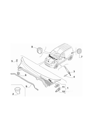 Ön Cam Izgarası Bakaliti Bipper Nemo Fiorino 8103.n6 51877776