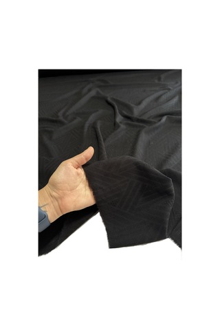 Jakarlı Tencel Viskon En 150 Cm Dökümlü Ve Yumuşak Siyah