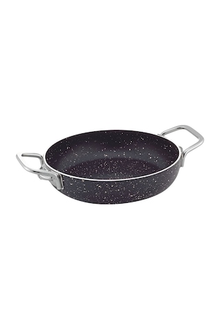 Gökdil Cantef Yanmaz Yapışmaz 18 Cm Metal Kulplu Granit Omlet Tava Siyah