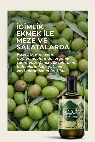 Organik Erken Hasat Soğuk Sıkım Zeytinyağı - İçimlik - Anne & Bebek & Çocuk - Dağ Havası 500ml