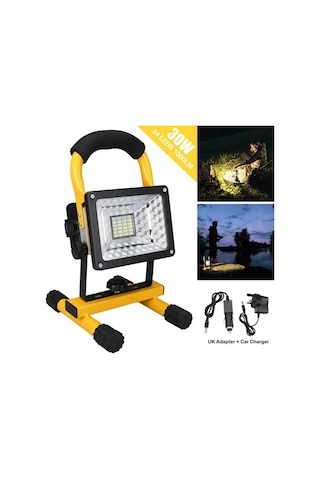 Br P30 Ip65 Waterproof 20led 30w Taşınabilir Şarjlı Led Projektör Çok Renkli