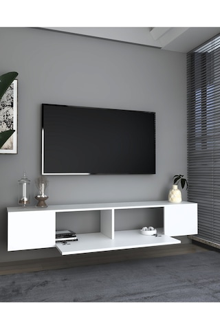 Maderact Tv Sehpası Beyaz-gümüş Beyaz-gümüş