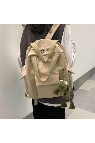 Haki Katı Kadın Sırt Çantası Çantası Genç Kızlar İçin Omuz Seyahat Çantası Sırt Çantaları Kanvas Sırt Çantası Haki