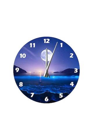 Ti-play Muhteşem Gökyüzü 30x30cm Akrilik Dekoratif Modern Duvar Saati ÇOk Renkli