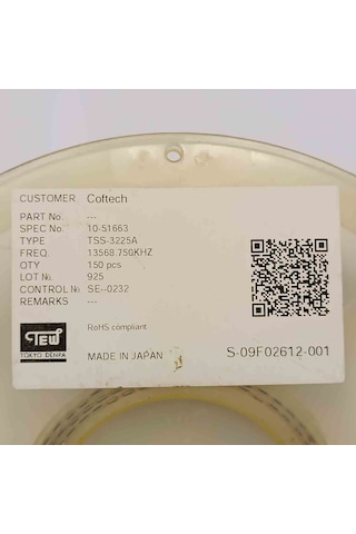 13.56875mhz 13,56875mhz Smd Tokyodenpa Diğer Kristaller 9 Adet