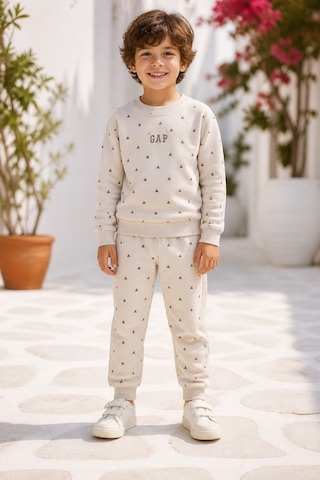 Eray Alp Kids Erkek Çocuk Bej Eşofman Takımı Günlük Rahat Kombin
