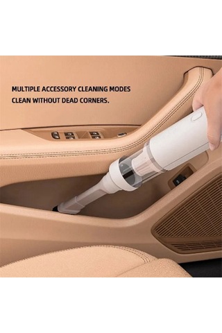 Crackedice Kablosuz Araba Elektrikli Süpürgesi Yüksek Emiş Üfleme Hava Çıkarma Siyah