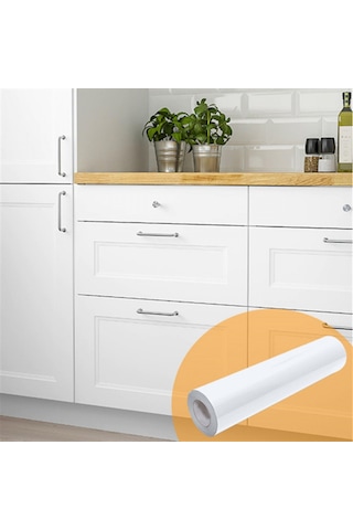 Parlak Beyaz Mobilya Ve Dolap Kaplama Folyosu 90 Cm X 1 Metre