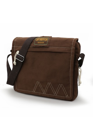 Cappadocia Vintage 4009 Omuz Postacı Kahverengi 15.6 Laptop Çanta Kahverengi