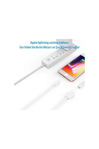 Ally Apple iPhone Uyumlu Lightning Uzatma Kablosu 1 Metre- 5775