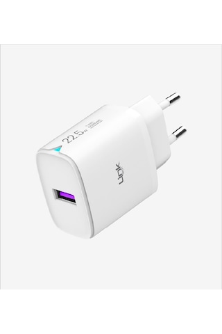 Linktech C306 Safe Type-c Kablolu 22.5w Hızlı Şarj Adaptörü Beyaz