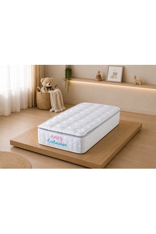 Bed Craft Baby Naturel Yaylı Bebek Yatağı 24 Cm Beşik Yatağı 70 x 130 CM