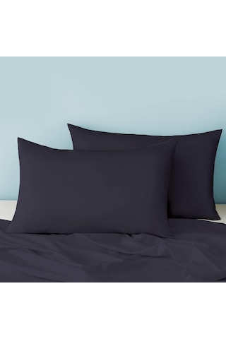 Pamuklu 2 Adet 50x70 Siyah Fermuarlı Yastık Kılıfı