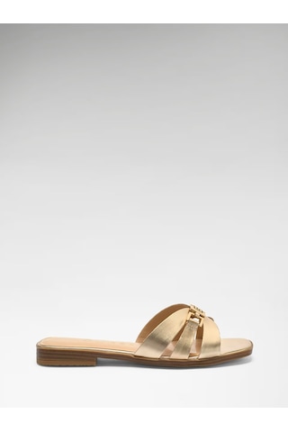 Guess-realla Kadın Deri Terlik-fljrealem19 Gold