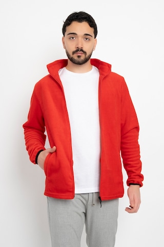 Dasüniforma Unisex Anti-pilling Tüylenme Yapmayan Standart Fit Tam Fermuarlı Soğuk Geçirmez Polar Hırka Narçiçeği