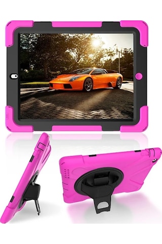 iPad Uyumlu 2/ipad 3/ipad 4/shockproof 3 Katmanlı Standlı Zırh Kılıf- 5775 Tablet Kılıfı